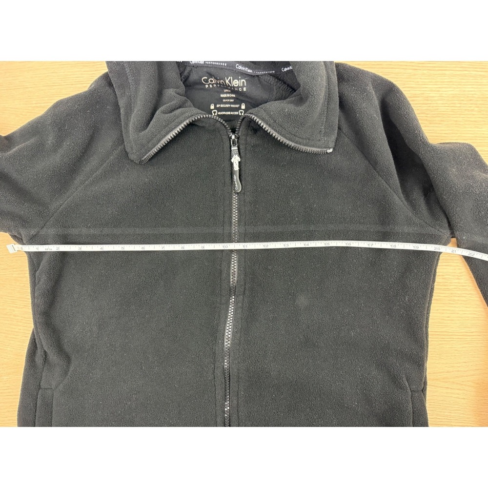Calvin Klein Performance Fleece Full Zip Jacket L‎ Womens Black Quick Dry - Picture 9 of 9